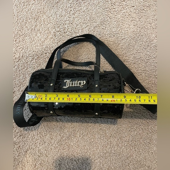 JUICY COUTURE Queen of Everything Sequin Trending Y2k Mini Barrel Crossbody Bag - Picture 6 of 8
